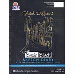 Basic Black Art Papers - 11 x 8.5 Sketch Diary