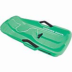 Downhill Thunder Kid's Snow Sled With Built-In Break System - Green