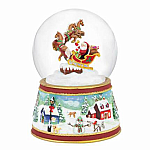 Breyer Santa's Sleigh Musical Snow Globe