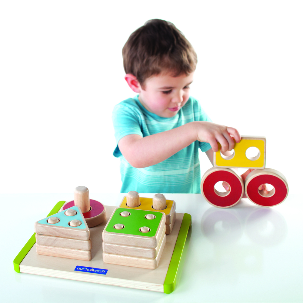 Sort and Stack Shapes Toy Sense