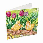 Crystal Art Card - Spring Chicks