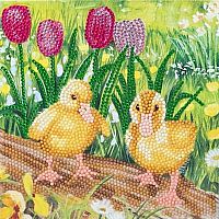 Crystal Art Card - Spring Chicks