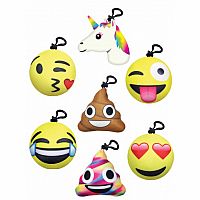 Emoji Squishems Clips - Marshmallow Scented 