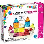 Magna-Tiles Stardust Glitter & Mirrors - 15 Piece Set.