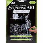 Silver Engraving Art - Wolf Moon