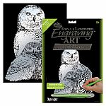 Silver Engraving Art - Snowy Owls 