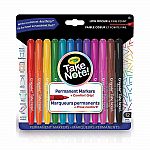 Take Note Permanent Markers - 12 Pack