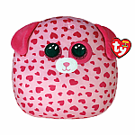 Tickle - Pink Heart Dog Large Squish-a-Boos