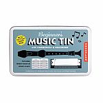 Beginner's Music Tin with Harmonica + Recorder