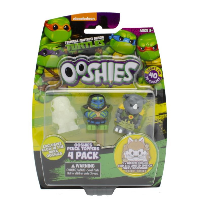 TMNT Ooshies Pencil toppers 4 Pack figures 4 styles to choose from 