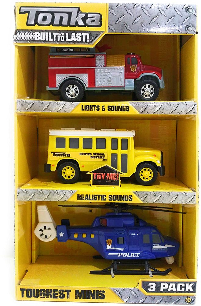 Tonka Toughest Minis Lights & Sounds 3 Pack Toy Sense
