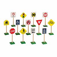 7 inch Block Play Traffic Signs. 