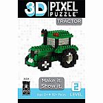 BePuzzled 3D Pixel Puzzle - Tractor