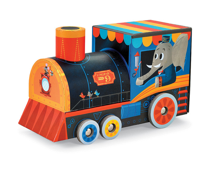Train Puzzle + Play Set Toy Sense