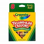 8 Anti-Roll Triangular Crayons