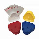 4 Triangle Playing Card Holders.