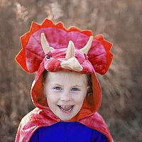 Triceratops Dinosaur Hooded Cape - Size 4-5 