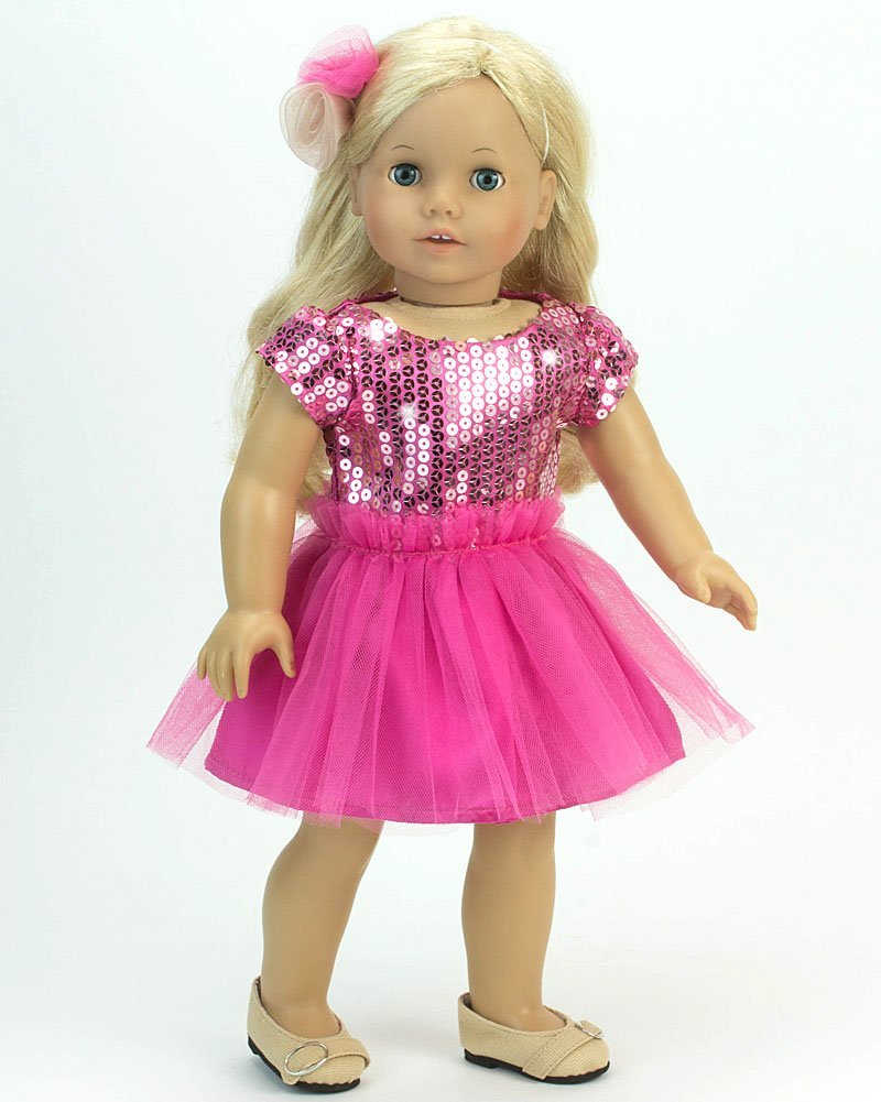 Hot Pink Sequin Tulle Dress - Toy Sense