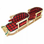 Frontier Twin Sleigh with Plaid Pads  