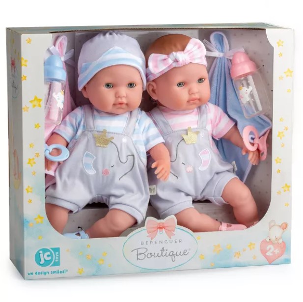 Berenguer Boutique 15 inch Soft Body Twins. Toy Sense