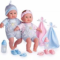 Berenguer Boutique 15-inch Soft-Body Twins.