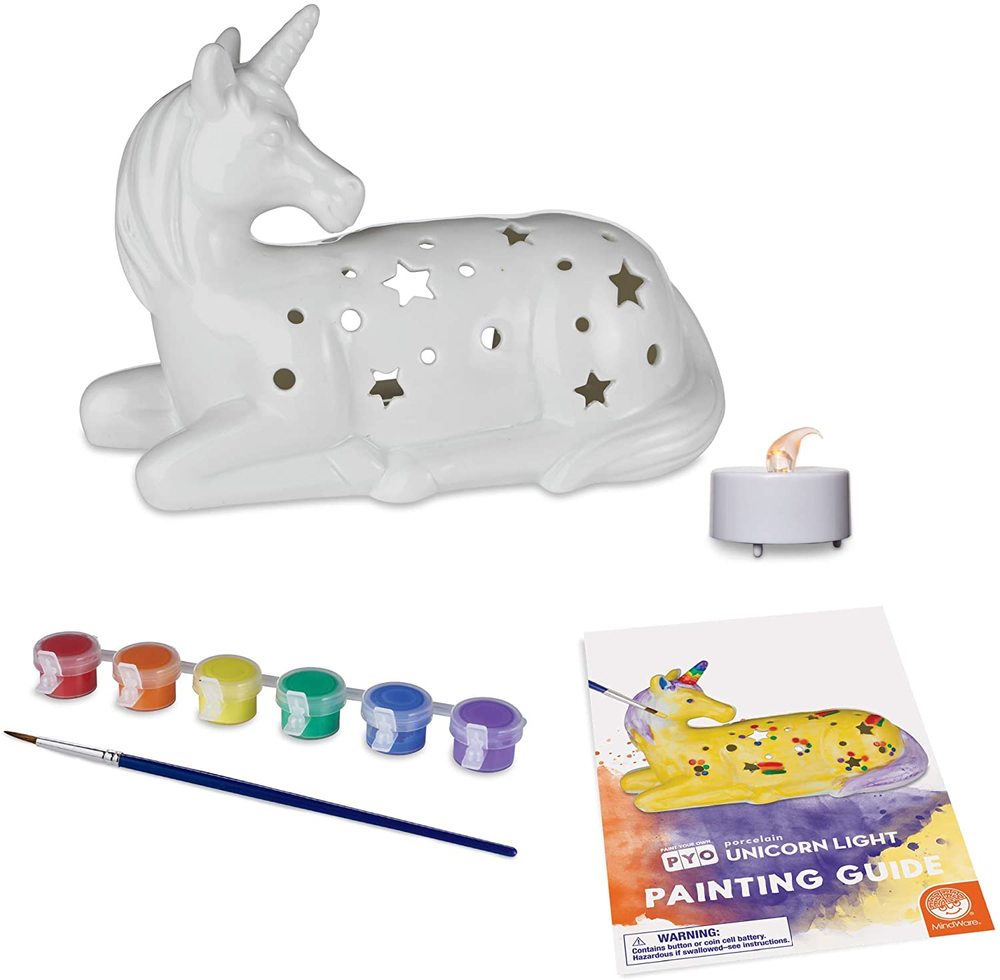 PaintYourOwn Porcelain Unicorn Light. Toy Sense