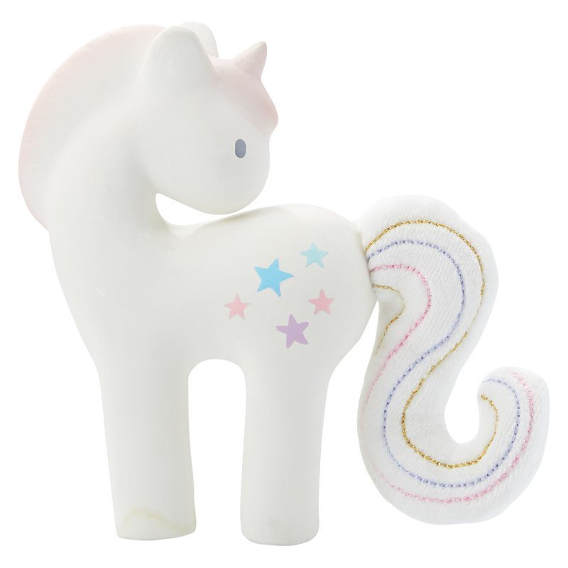 Fairytales Unicorn Rattle with Crinkle Tail Toy Sense