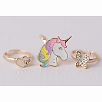 Boutique Butterfly & Unicorn Ring Set