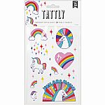 Rainbow Unicorns Temporary Tattoos - Tattly