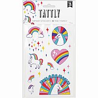 Rainbow Unicorns Temporary Tattoos - Tattly