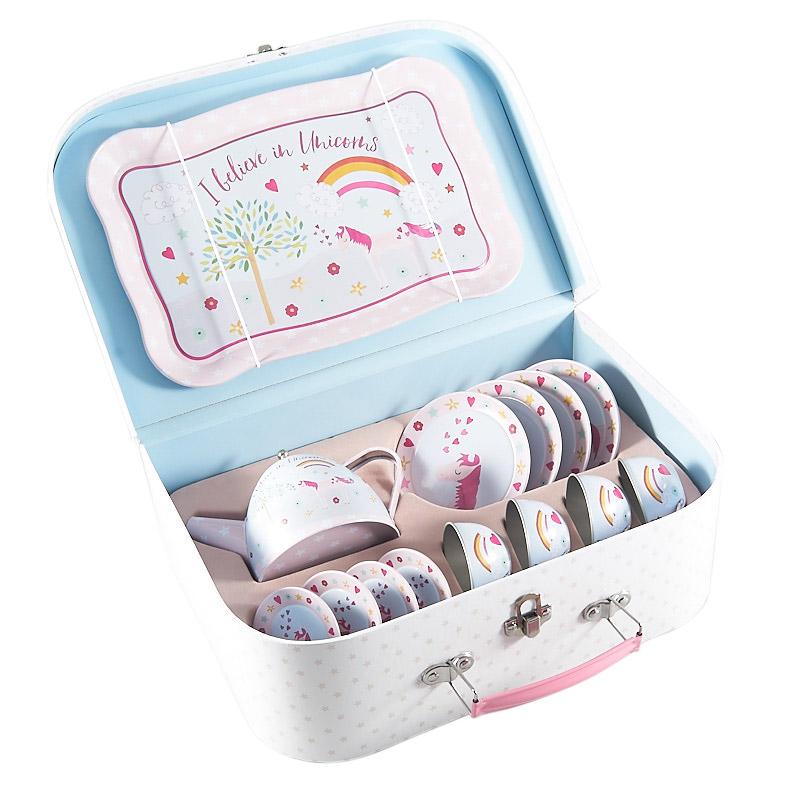 Unicorn Tin Tea Set Toy Sense