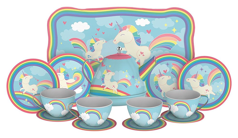 Unicorn Tin Tea Set Toy Sense