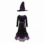 Vera the Velvet Witch Dress & Hat  - Size 5-6
