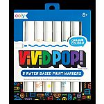 Vivid Pop! Water Based Paint Markers (Set of 8).