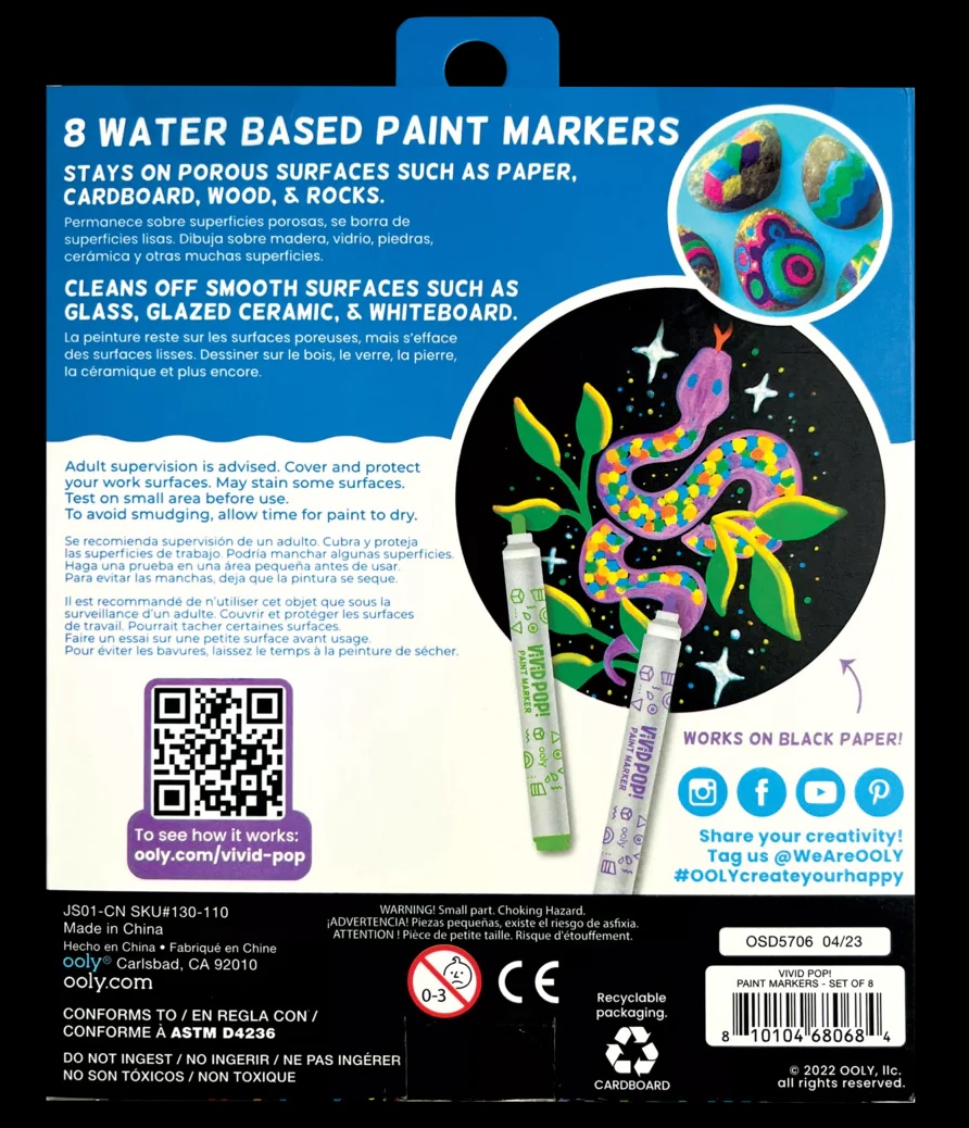 Vivid Pop! Water Based Paint Markers