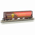 Saskatchewan Wheat Herald 4 Bay Cylindrical Grain Hopper - N Scale