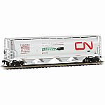 CN Environmental Mode 4 Bay Cylindrical Grain Hopper - HO Scale