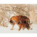 Crystal Art Large Framed Kit - Winter Tigers