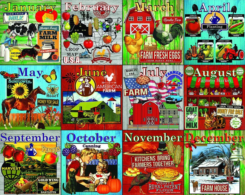 Farm Calendar - White Mountain - Toy Sense
