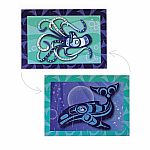 Double-Sided Mini Puzzle - Whale and Octopus