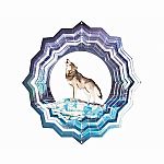 Wolf Metal Wind Spinner - Large
