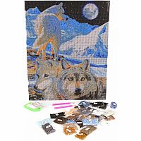 Crystal Art Large Framed Kit - The Sentinel Wolves
