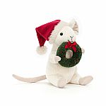 Merry Mouse with Wreath - Jellycat 