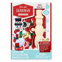 Snowman Figurine Wood Paint Set  